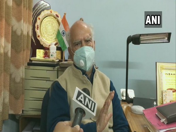 Former Himachal Pradesh chief minister Shanta Kumar speaking to ANI. 