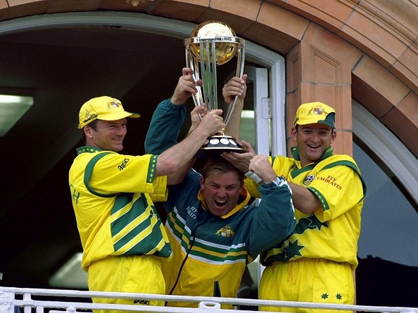 L-R: Steve Waugh, Shane Warne and Mark Waugh 