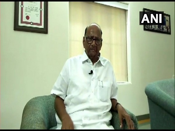 NCP chief Sharad Pawar talking to ANI in Baramati on Friday
