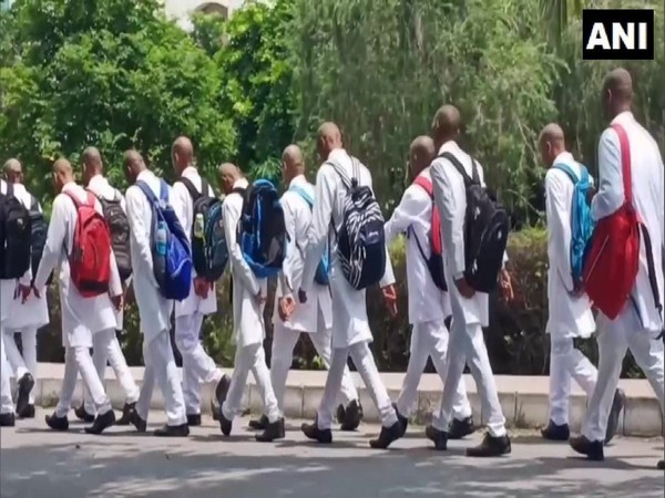 Ragging at Medical University in Etawah on Tuesday 