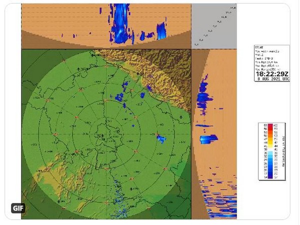Visual representation of rains in North India (Photo/Twitter/IMD)