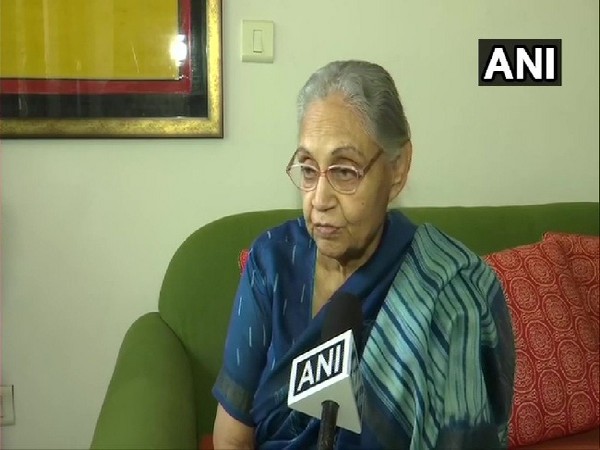 Senior Congress leader Sheila Dikshit speaking to ANI in New Delhi on Wednesday Photo/ANI.