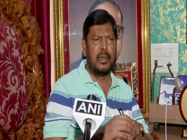 Union Minister Ramdas Athawale speaking to ANI on Friday.