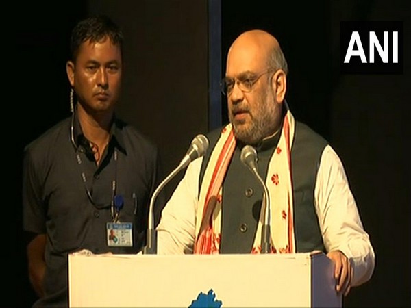 Union Home Minister Amit Shah speaking at NEDA meeting in Guwahati, Assam on Monday. Photo/ANI