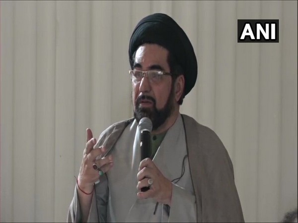 Shia cleric Maulana Kalbe Jawad speaking at a joint press conference held after a meeting with NSA Ajit Doval in New Delhi on Sunday. (Photo/ANI)