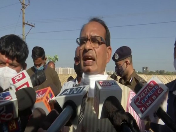 Madhya Pradesh Chief Minister Shivraj Singh Chouhan speaking to media on Monday.