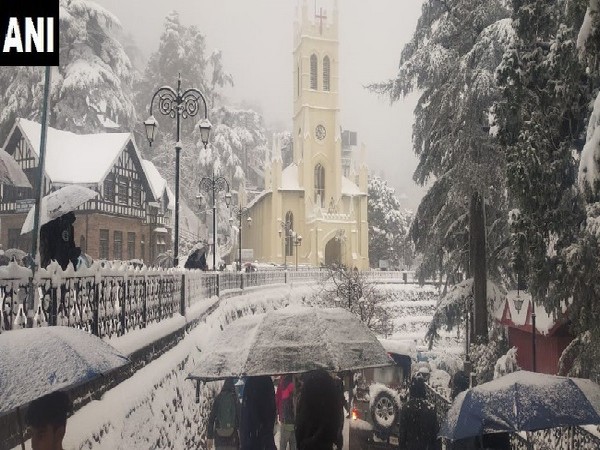 A visual from Shimla in Himachal Pradesh on Wednesday. 