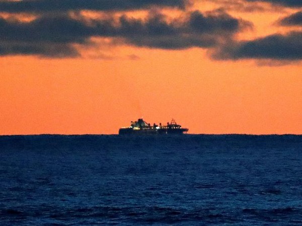 The Grand Princess cruise ship carrying passengers who have tested positive for coronavirus is seen in the Pacific Ocean outside San Francisco
