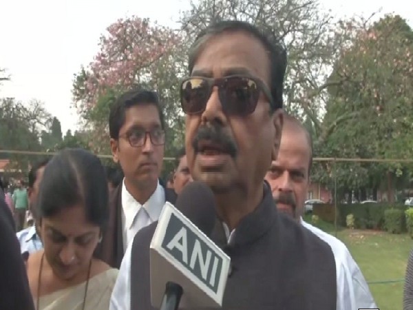 Shiv Sena leader Gajanan Chandrakant Kirtikar speaking to ANI in New Delhi on Tuesday. 