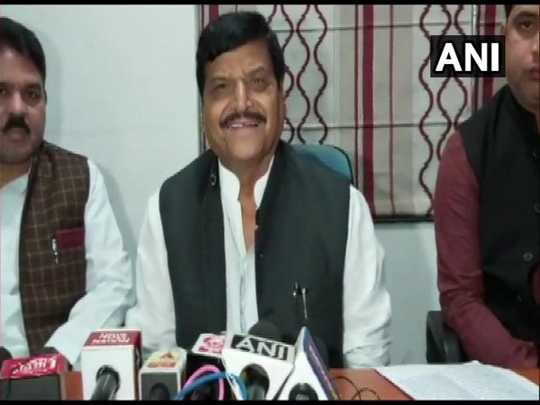 Shiv Pal Yadav speaks to media in Etawah onTuesday [Photo/ANI]