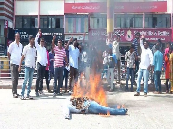 Protestors demanded state education minister to resign over alleged circular. Photo/ANI