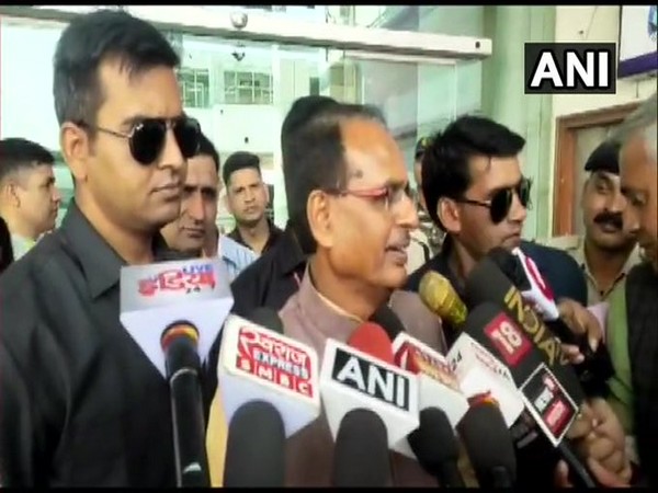 Shivraj Singh Chouhan speaking to reporters in Bhopal on Wednesday.