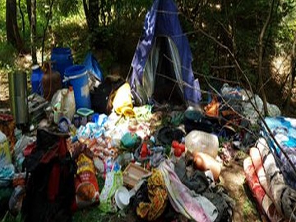 Visual from one of the active hideouts busted in Shopian today.