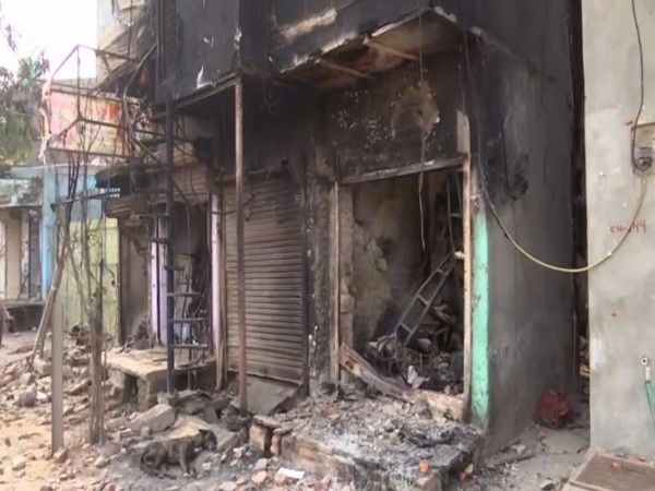 Visual of shops from Shiv Vihar, Delhi.