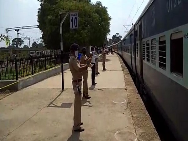 Shramik Special train departing from Chikkabanavara. 