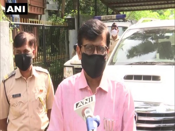 Shiv Sena leader Sanjay Raut speaking to ANI in Mumbai on Saturday. (Photo/ANI)