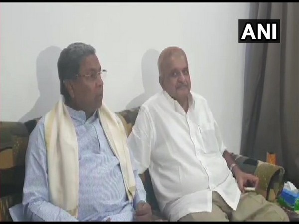 Congress leader Siddaramaiah speaking to reporters in Davangere, Karnataka on Wednesday. 