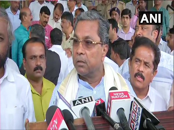 Congress leader Siddaramaiah talking to media at Bengaluru on Friday