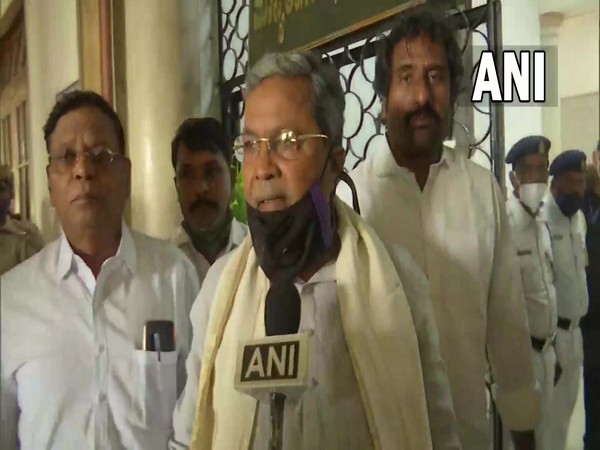 Leader of Opposition in Karnataka Assembly, Siddaramaiah speaking to ANI in Bengaluru on Friday. (Photo/ANI)