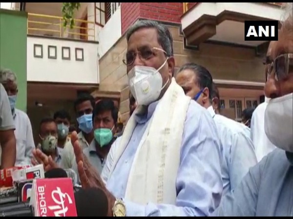 Former Karnataka Chief Minister and Congress leader Siddaramaiah speaking to media in Bengaluru on Wednesday. (Photo/ANI)