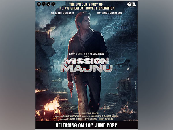 'Mission Majnu' poster featuring Sidharth Malhotra (Image source: Instagram)