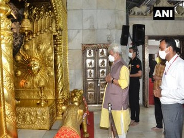Lieutenant Governor Manoj Sinha paid obeisance at Mata Vaishno Devi Shrine on Thursday.
