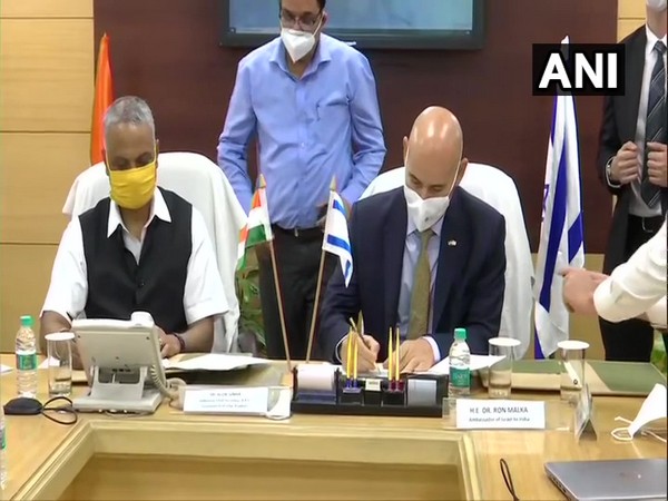 The project was signed between Israeli Ambassador to India Dr Ron Malka and UP Agriculture Production Commissioner Alok Sinha. (Photo: ANI)