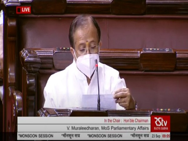 Union Minister of State for Parliamentary Affairs, V Muraleedharan in Rajya Sabha on Wednesday.