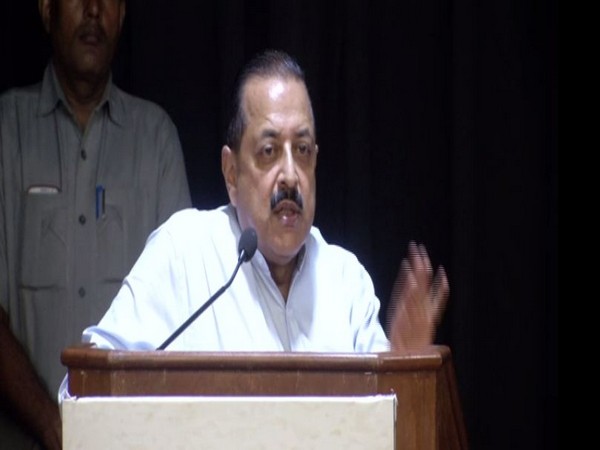 Union Minister Jitendra Singh speaking at the event in New Delhi on Friday. Photo/ANI