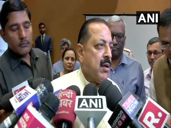 Union Minister Jitendra Singh speaking to reporters on Wednesday in New Delhi.