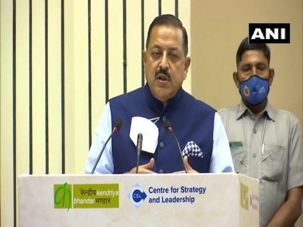 Union Minister Dr Jitendra Singh speaking at the event in New Delhi on Friday.