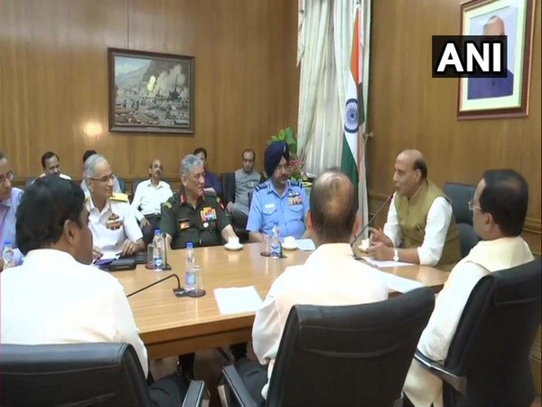 Visuals from the Defence Ministry in New Delhi.