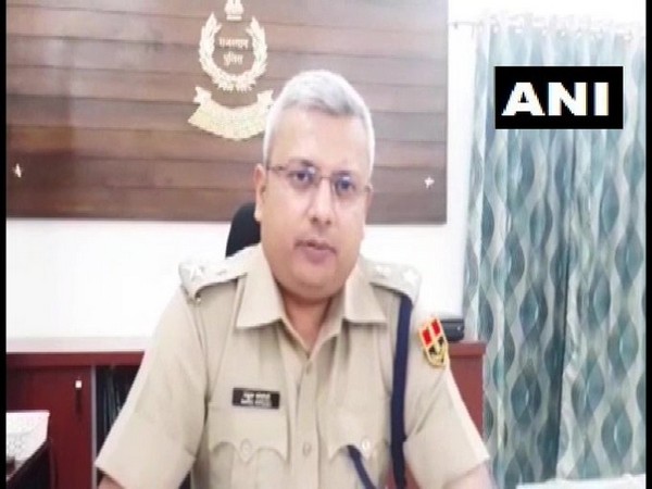 ASP Rahul Koteki speaking to reporters. 