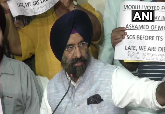 SAD leader Manjinder Singh Sirsa speaking at a press conference in New Delhi on Monday. Photo/ANI