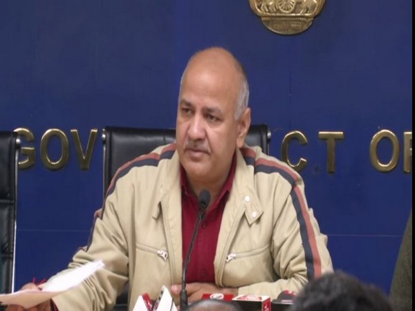 Deputy Chief Minister Manish Sisodia speaking to reporters on Wednesday. Photo/ANI