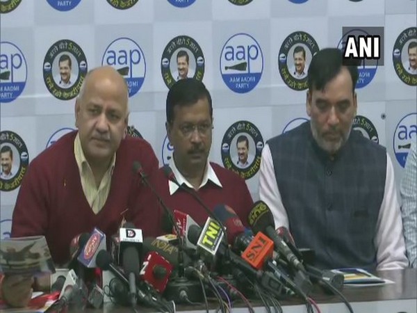 Manish Sisodia speaking at the press conference in New Delhi on Tuesday. Photo/ANI