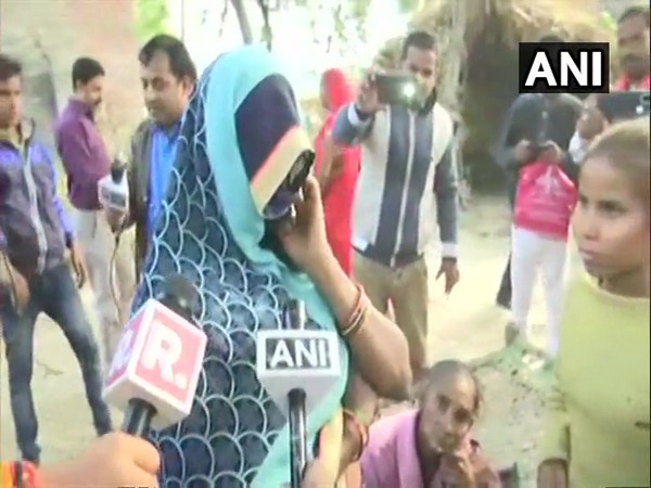Unnao rape victim's sister-in-law speaking to reporters on Saturday.