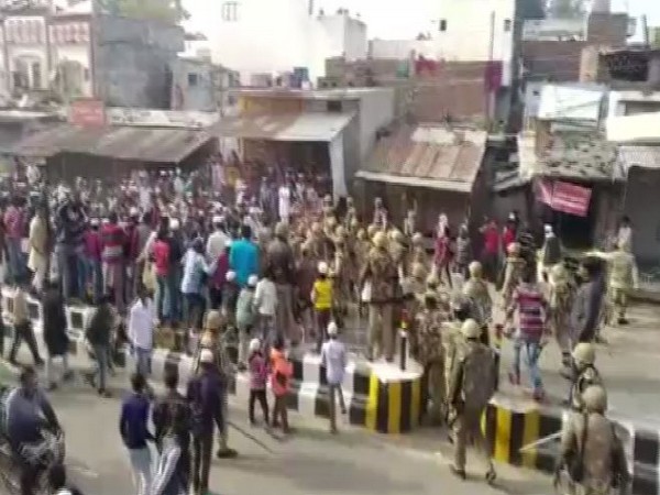 Police resorted to lathi charge to disperse protesters in Sitapur on Friday 