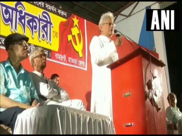 CPI-M general secretary Sitaram Yechury addressing a public gathering here on Thursday.
