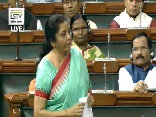 Union Finance Minister Nirmala Sitharaman speaking in the Lok Sabha on Wednesday. (Image Courtesy: LSTV)