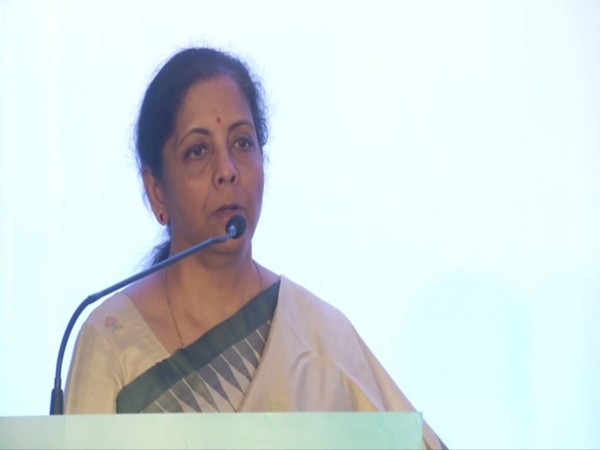 Union Finance Minister Nirmala Sitharaman addressing the 6th G Ramachandran Memorial Lecture in Chennai on Saturday. Photo/ANI