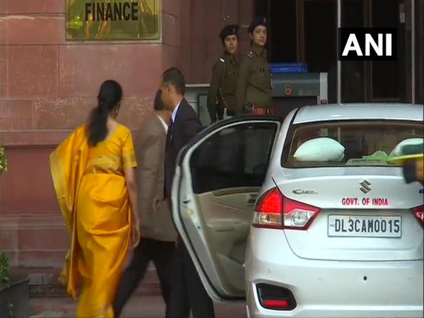 Finance Minister Nirmala Sitharaman arrives at Ministry of Finance