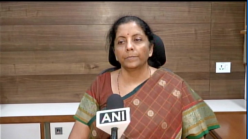 Nirmala Sitharaman speaking to ANI in Delhi on Tuesday.