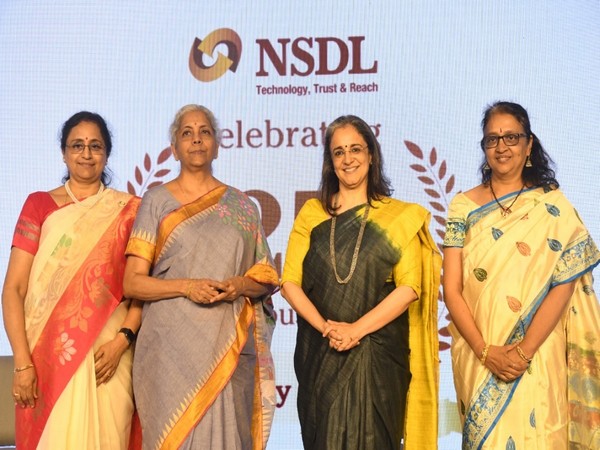 Union Finance Minister Nirmala Sitharaman at silver jubilee celebrations of NSDL.