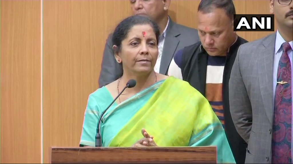 Defence Minister Nirmala Sitharaman addressing an event in Dehradun on Monday.