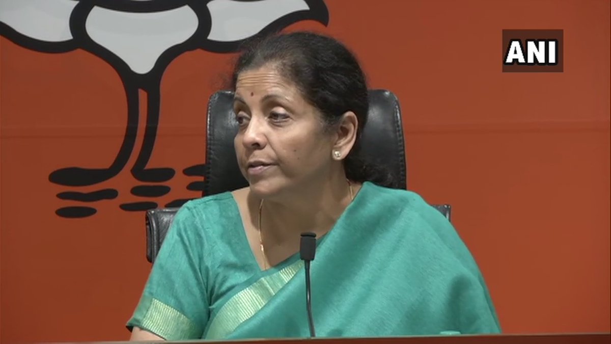 Defence Minister Nirmala Sitharaman addressing a press conference in New Delhi on Wednesday. Photo/ANI