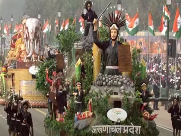 Arunachal Pradesh's tableau in Republic Day parade at Rajpath (Photo/ANI)