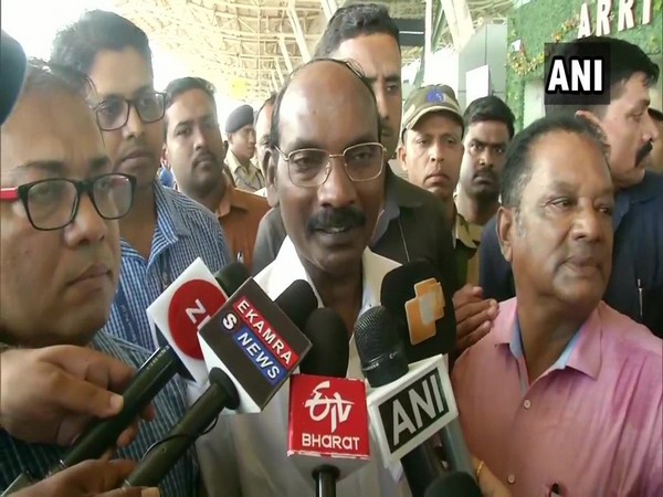 ISRO Chief K Sivan talking to media persons in Bhubaneswar on Saturday
