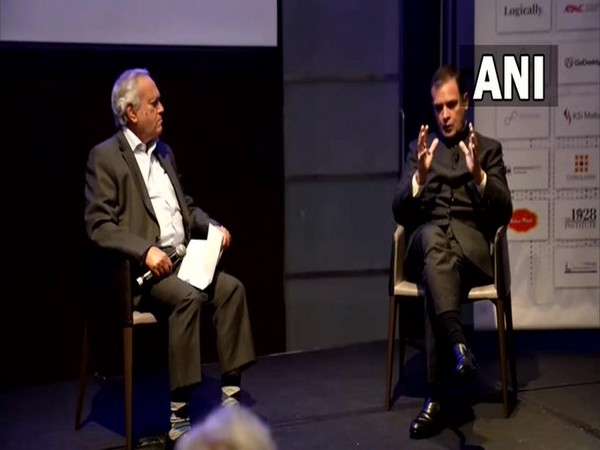 Former Indian National Congress party President Rahul Gandhi in London (right) (Photo/ANI)