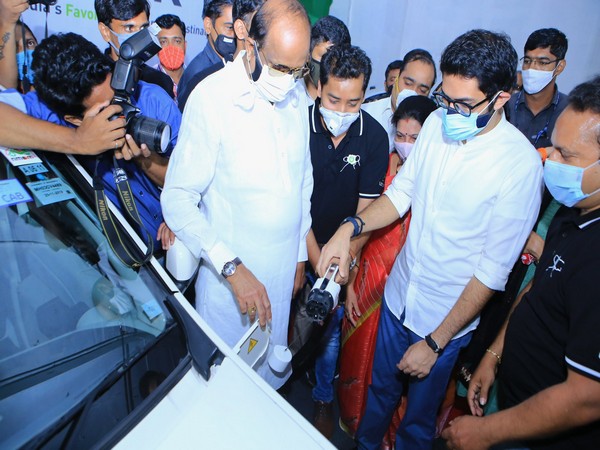 Maharashtra Minister Aaditya Thackeray inaugurating EV enabled parking lot in Mumbai, earlier this year (Photo/Twitter)